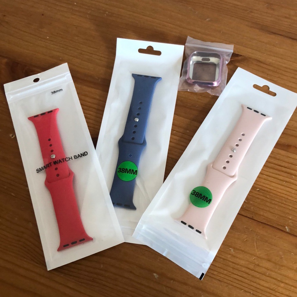 Set of three watch straps
